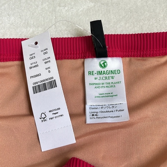 J. Crew Women’s Ribbed Full Coverage Low Rise Bikini Bottom Size Small - Picture 4 of 8